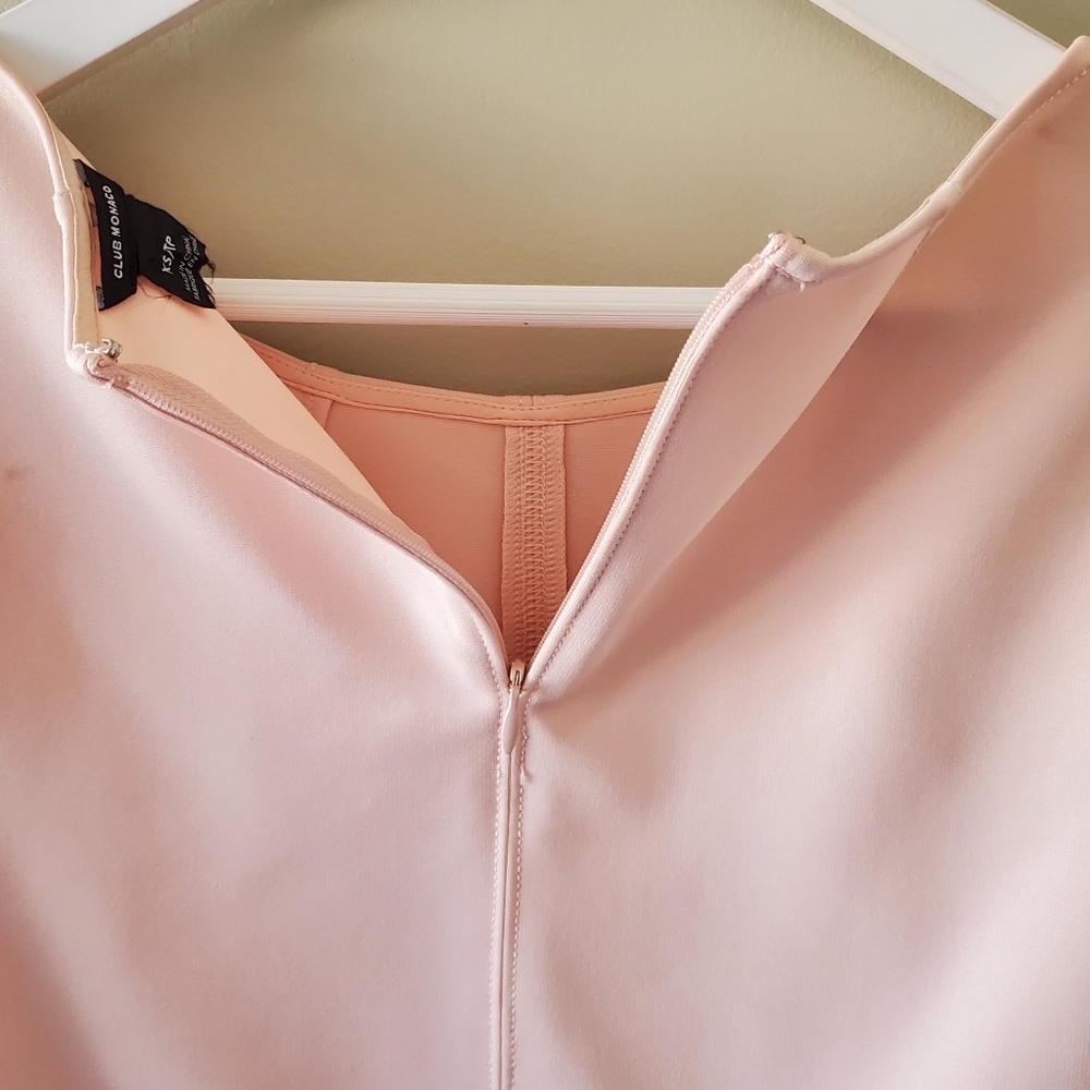 Club Monaco XS Soft Girl Romantic Contemporary Dainty Silk Trim Peplum Top - Picture 11 of 13